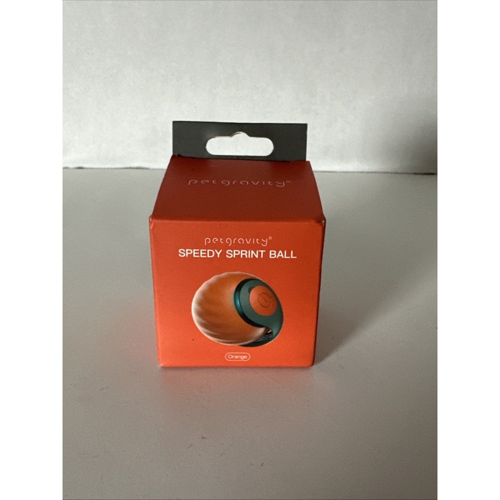 Petgravity Speedy Sprint Ball Orange Interactive Toy, Pets Electric Rolling Ball